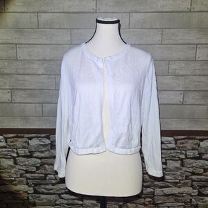 Talbots Classic White Knit Cardigan
